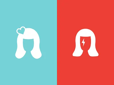 Headshots celebrity design hair head heart icon iconography katy perry lady gaga lightning