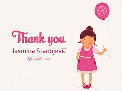 Thanks for the invite! character design debut illustration invitation thank you