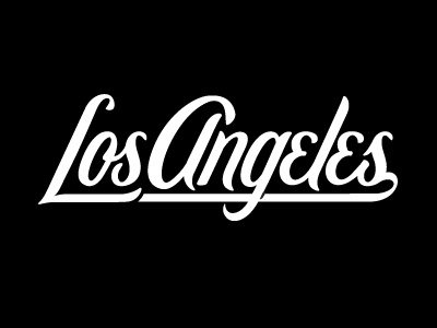 La La black and white lettering script typography