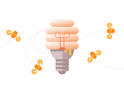 Sticky Ideas bee beehive hive honey idea light bulb sticky