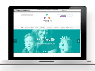 Autism Website autism branding clean colorful donate minimalistic responsive slider tennessee ui website whitespace