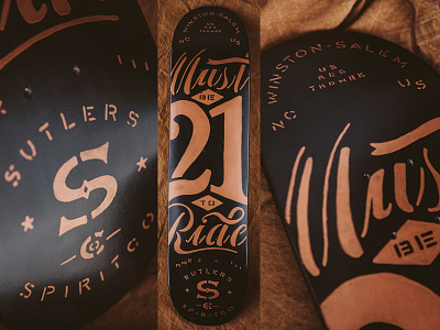 Sutler's Spirit Co skate deck