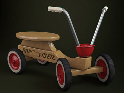 Radio Flyer Scooter 3d cgi cinema4d radio flyer render scooter child