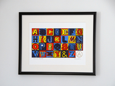 A Z Framed 72 alphabet art colour lettering letters limitededition screenprint typography