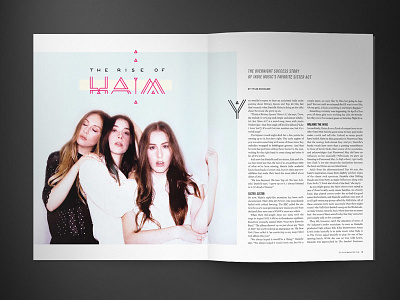 The Rise of Haim band editorial haim layout magazine relevant relevant magazine