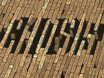 Ghosts album cover illustration typography