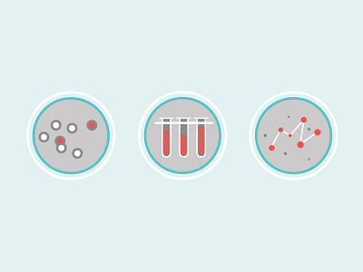 The Science Lab buttons design flat icon illustration infographic information design round