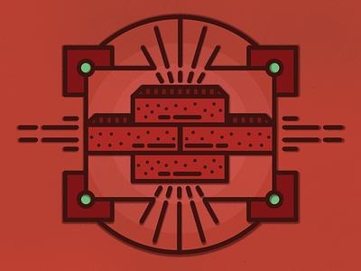 Brick catan icon illustration linework of rework settlers vector