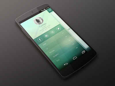 Green green gui mobile nexus5 photoshop spring ui