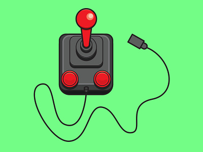 #40 Joystick digital freelance illustrator illustration illustrator joystick old school vector