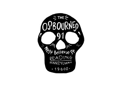 Skull Return Address address design envelope illustration lettering mail return