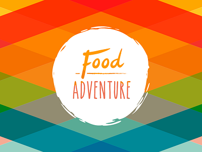 The adventure is almost there adventure brand branding colourful food handmade logo rough