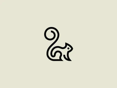 mystery animal :) animal line logo mark megrelidze nina squirrel symbol