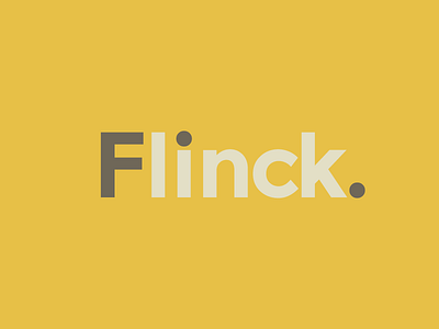 FLINCK. atrokhau clean crisp f flat flat ui logo minimal simple type typography yellow