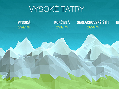 High Tatras landscape lowpoly mountains slovakia