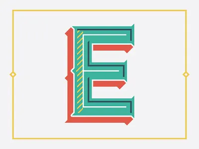 'E' drop cap dropcap e letter lettering letters type type design