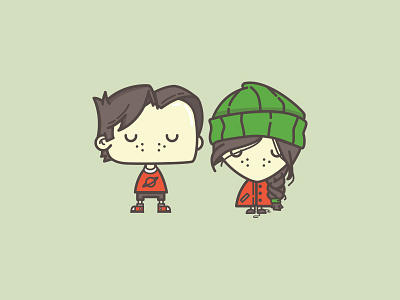 Robichaud kids boy girl icon illustration