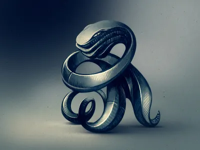 Snake-o-octopus abstract construction octopus sculpture sign snake