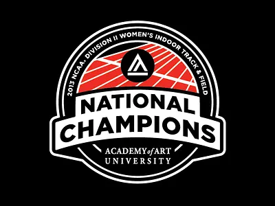 Academy of Art National Champions (Unused) aau academy art art school champion illustration ncaa sports track urban knights