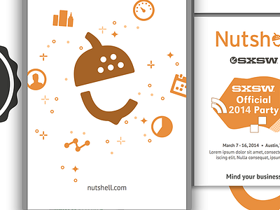 Nutshell print design branding color palette design graphic design logo design print design swag typography