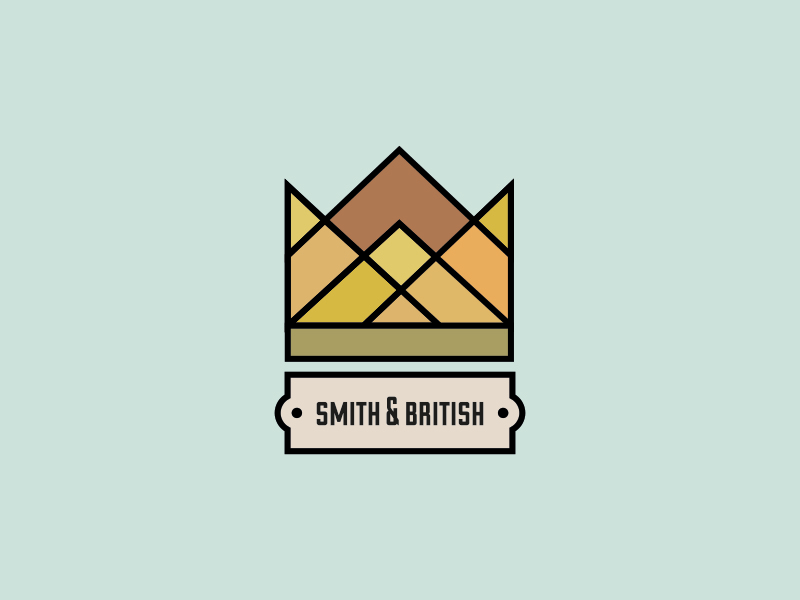 Crown Logo branding classic colourful crown flat gold identity logo regal simple