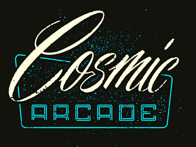 Cosmic Arcade holy crap this is awesome lettering p eggleston script texture type typography vintage