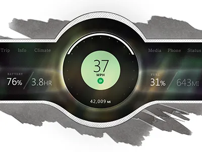Instrument Cluster Concept auto automotive car concept ui
