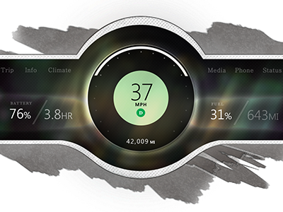 Instrument Cluster Concept auto automotive car concept ui