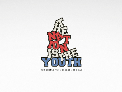 Nation Is The Youth Logo blue logo nation red vote youth