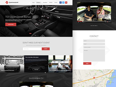 QueenswayAudi contact flat gallery homepage newsletter onepage parallax