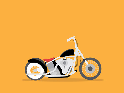 Old choppers bike illustration