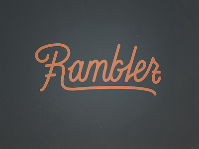 Rambler casual lettering script vector