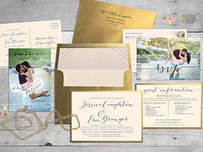 Wedding Invitation Set for some friends of mine blush invites save the date wedding invitation