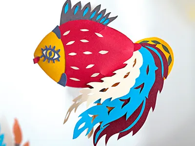 Fish craft fish garland paper toy