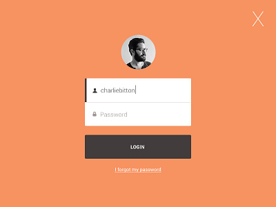 Login Screen login overlay password responsive username