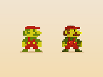 Mario Pixel art classic game illustration mario pixel retro samuel sprite suarez vector videogame