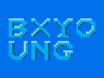 Pixel Font 80s custom font lettering pixels type