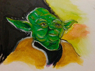 Yo Duh acrylic painting star wars the force yoda
