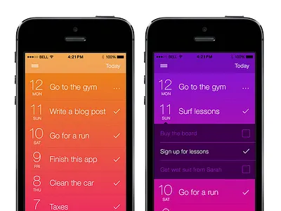 ToDo app in Sketch ios iphone list mobile sketch todo