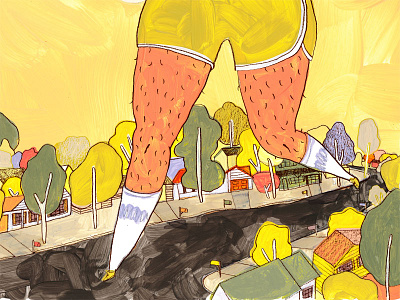 Walking with Pops (hairy man legs) 70s jogging libby preiss tube socks