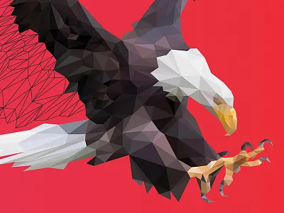 Poly eagle aguia aquila eagle geometric lowpoly poly wings