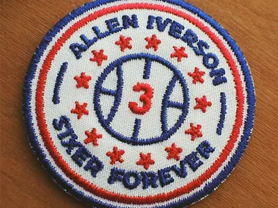 Allen Iverson - Sixer Forever basketball logo patch