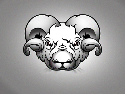 Stubborn illustration ram stubborn vector