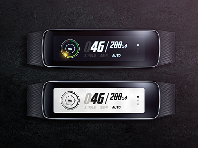 GearFit Concept android app application dark gear gearfit hud samsung status ui watch