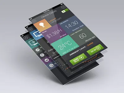 Energy App app device energy ios7 iphone ui ux