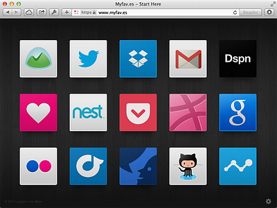 Myfav.es updates homepage page start