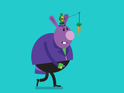 The Tortoise and the Hare (Walk Cycle) after effects animation cartoon animation character animation gif animation rabbits turtles