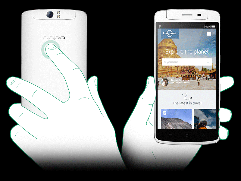 O-Touch animation animation css illustration js mobile n1 oppo smartphone