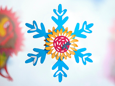 Snowflake craft garland paper toy