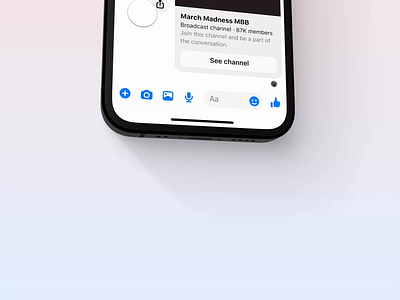 Messenger Broadcast Channels app design ios mobile news and media prototpye social media ui ux